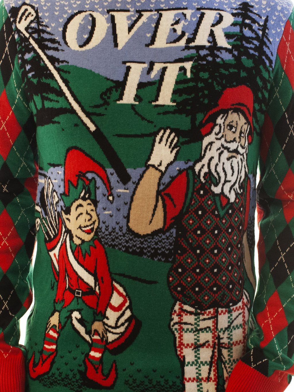 Over It | Ugly Christmas Sweater For Men & Women | Unisex Sizing