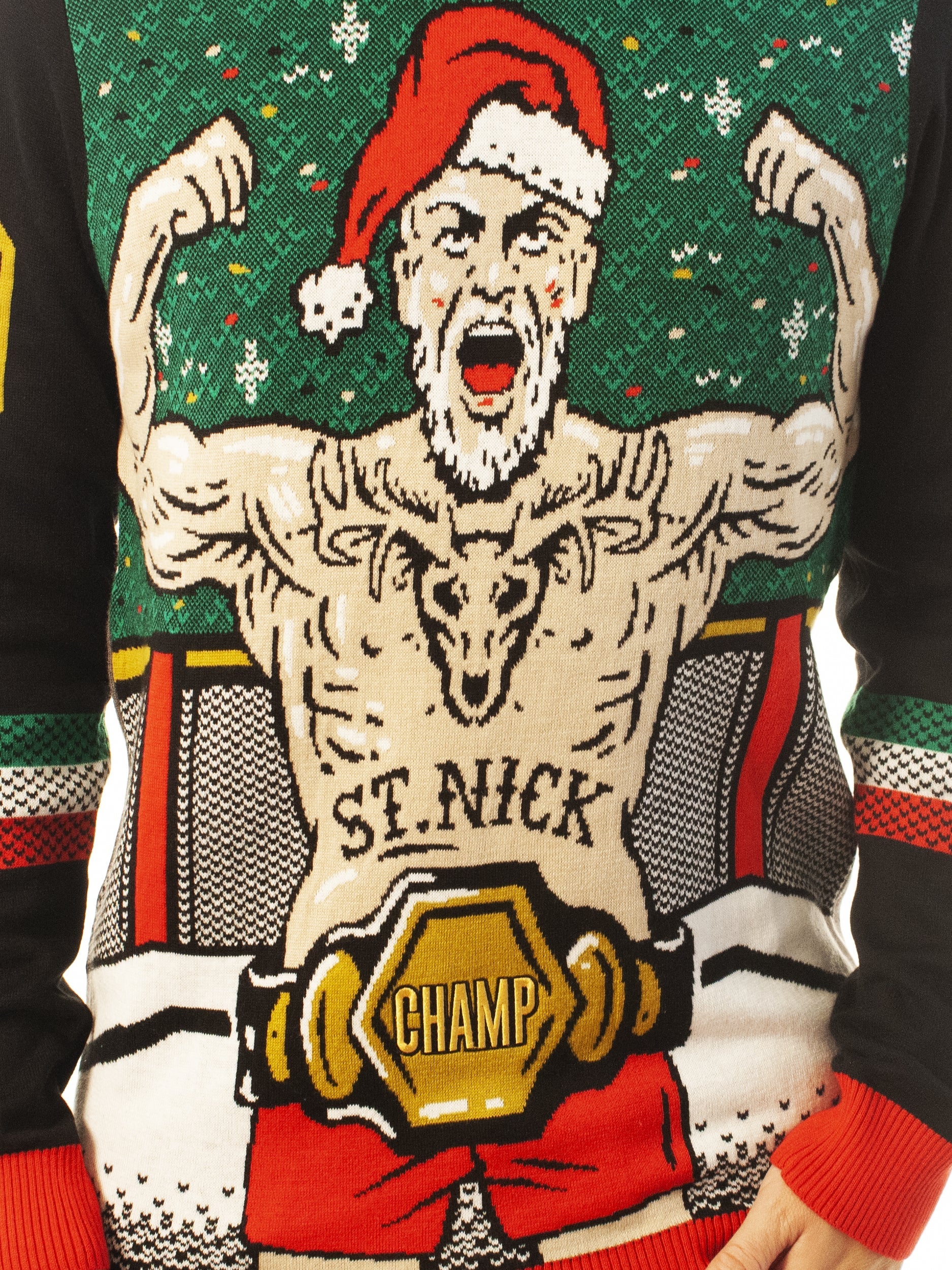 MMA Santa | Ugly Christmas Sweater For Men & Women | Unisex Sizing