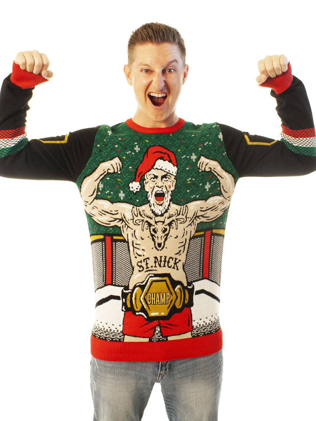 MMA Santa | Ugly Christmas Sweater For Men & Women | Unisex Sizing