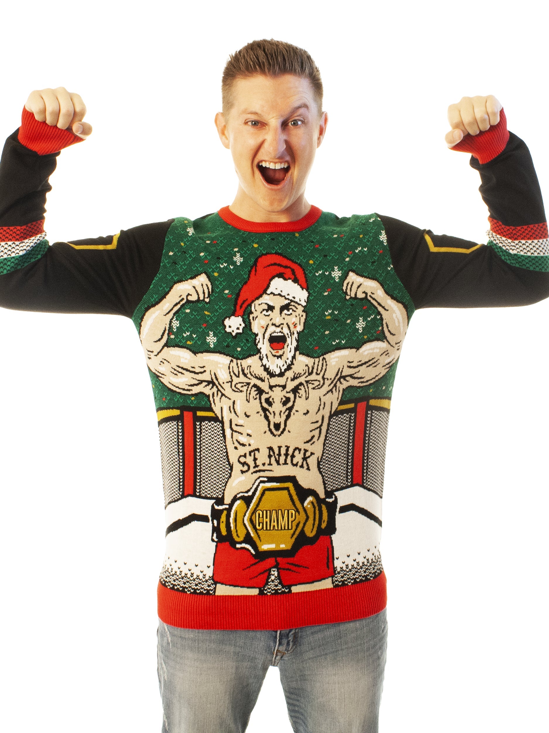 MMA Santa | Ugly Christmas Sweater For Men & Women | Unisex Sizing