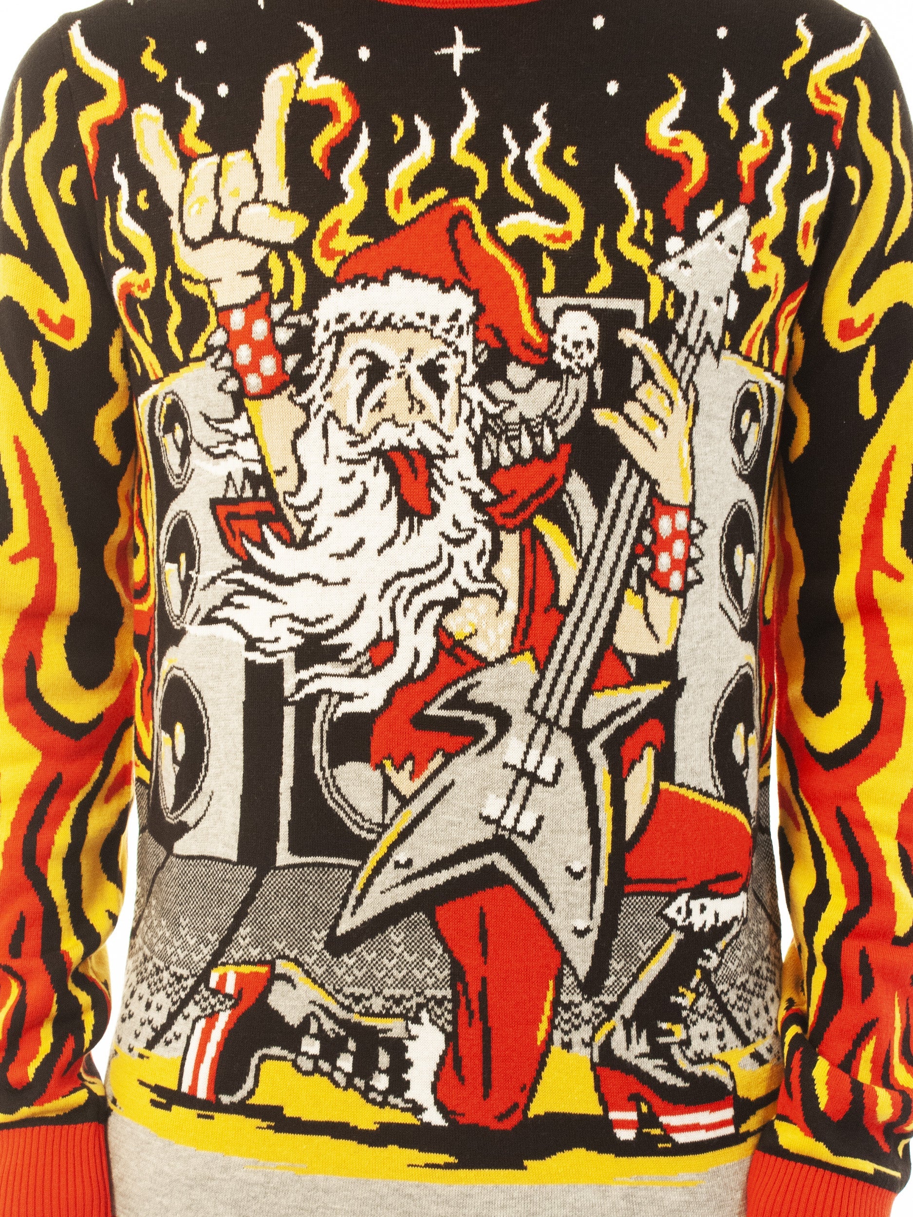 Heavy Metal Santa | Ugly Christmas Sweater For Men & Women | Unisex Sizing
