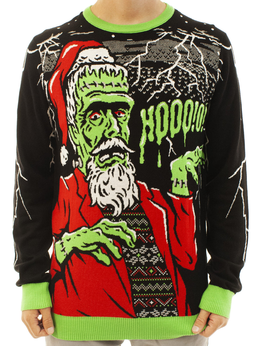 Franken Santa | Ugly Christmas Sweater For Men & Women | Unisex Sizing