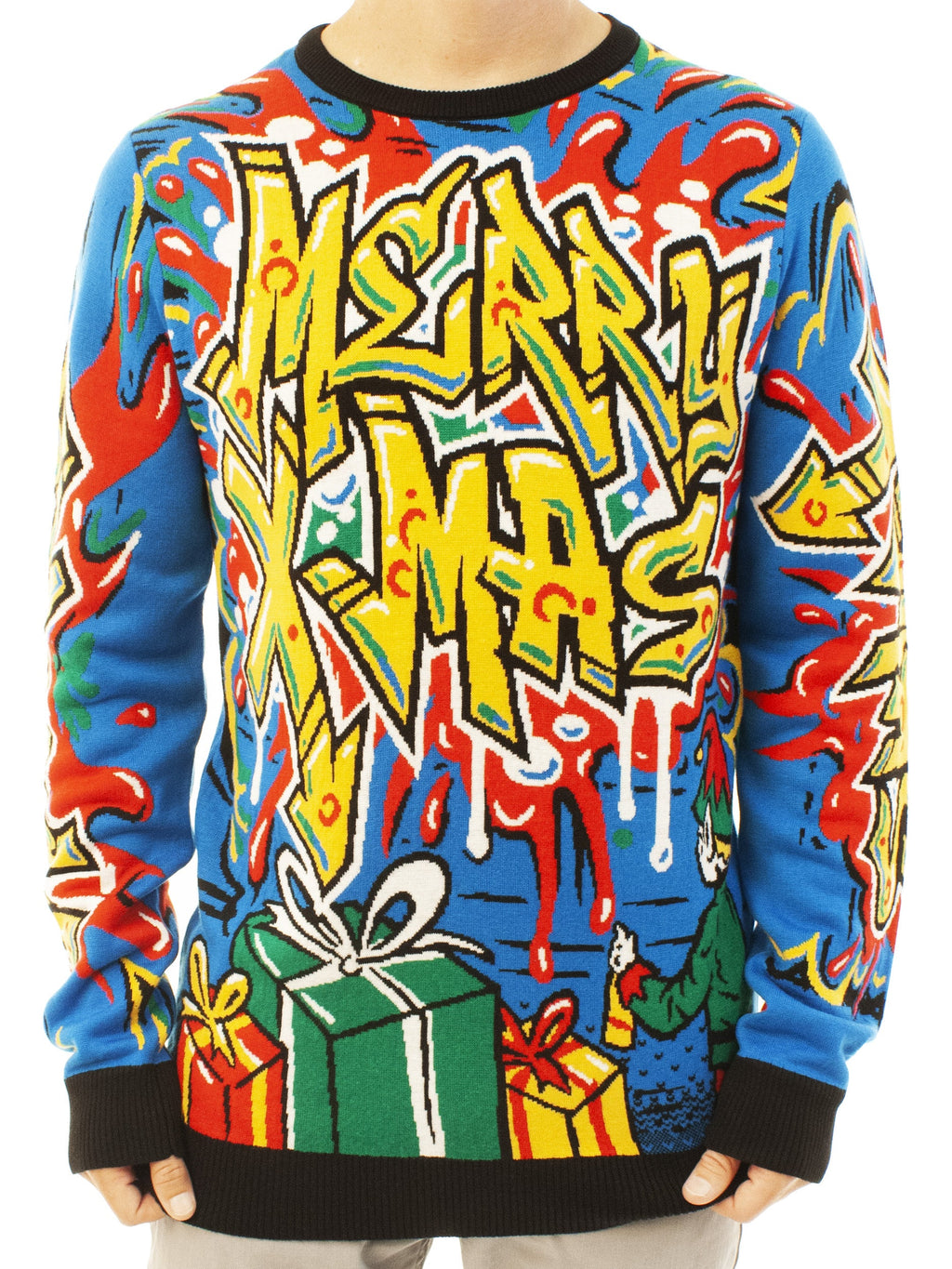 Graffiti Elf | Ugly Christmas Sweater For Men & Women | Unisex Sizing