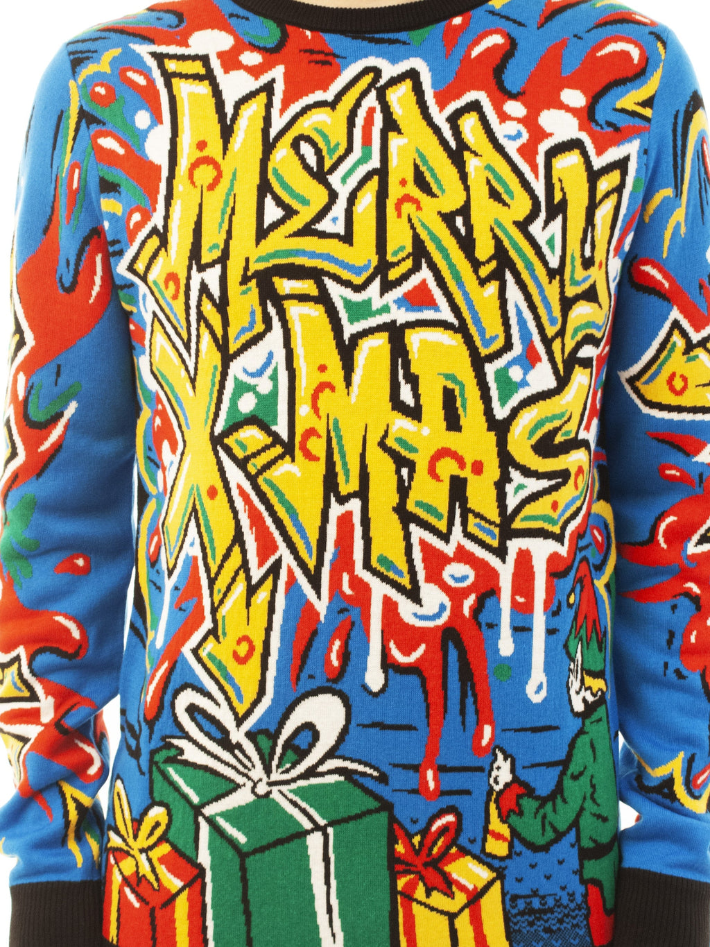 Graffiti Elf | Ugly Christmas Sweater For Men & Women | Unisex Sizing